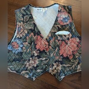 Vintage Floral Quilted Vest